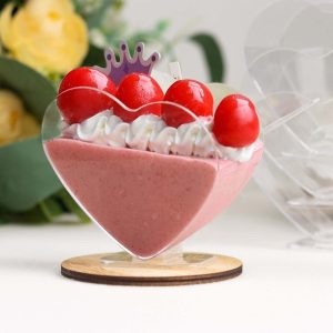 24-Pack Mini Clear Plastic Heart-Shaped Dessert Parfait Cups 2oz, Spoons Included