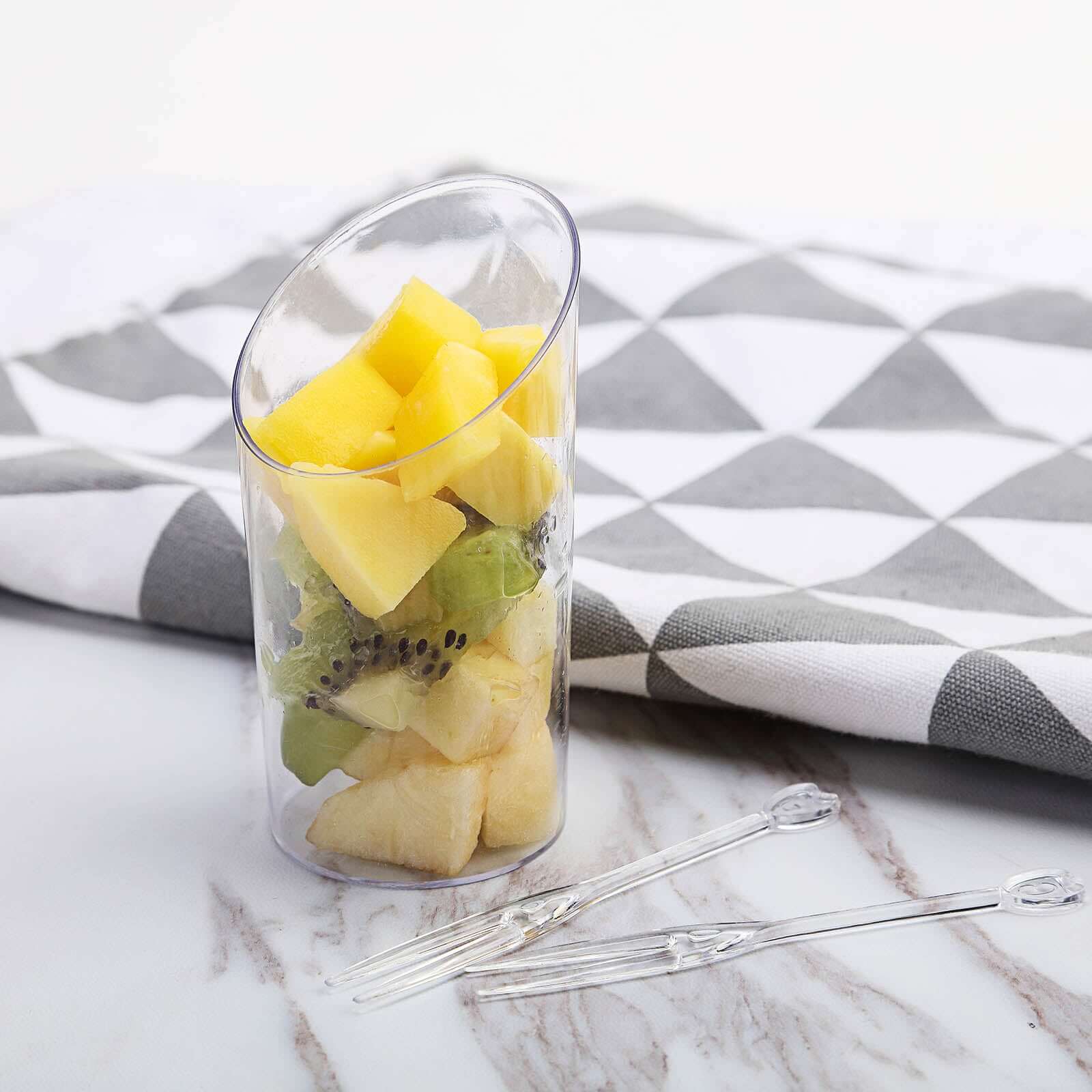 24-Pack Plastic Appetizer Cups 3oz Clear Diminutive Flasket - Image 2